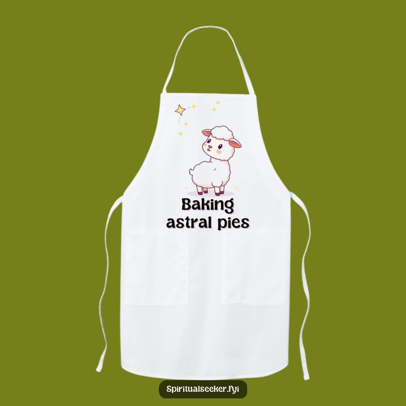 Funny Kawaii Sheep Apron - Celestial Constellation Kitchen Gift