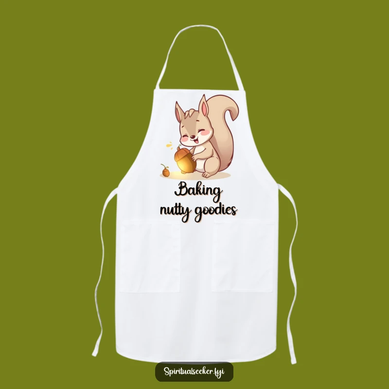 Funny Squirrel Apron: Giggling Squirrel Acorn Design for Playful Cooking