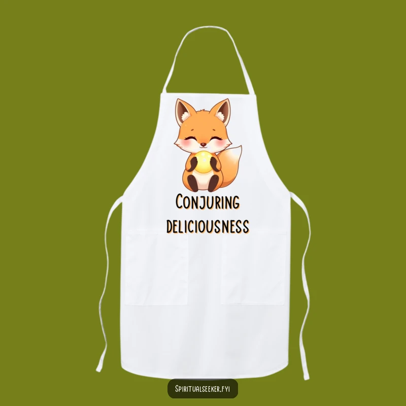 Funny Kawaii Fox Magic Apron - Enchanting Chef Character, Practical Funny Gift