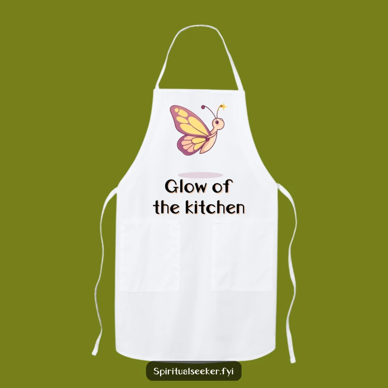 Funny Apron: Dancing Butterfly in Light, a Chef's Comical Whimsical Kitchen Gift