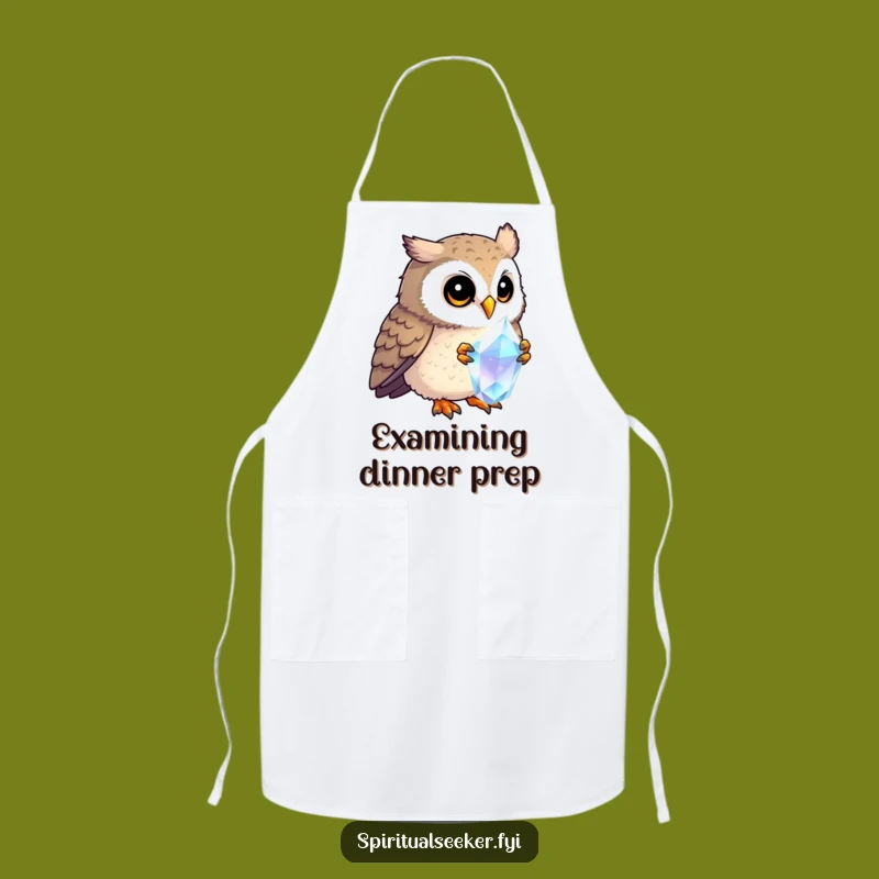 Funny Curious Owl Apron: Cook with Insight, Hilarious Funny Gift!