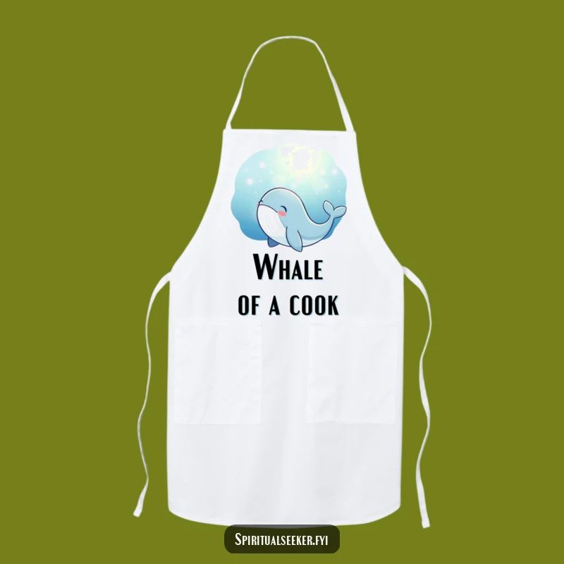 Funny Whale Apron, Magical Kitchen Glow, Thoughtful Chef Gift