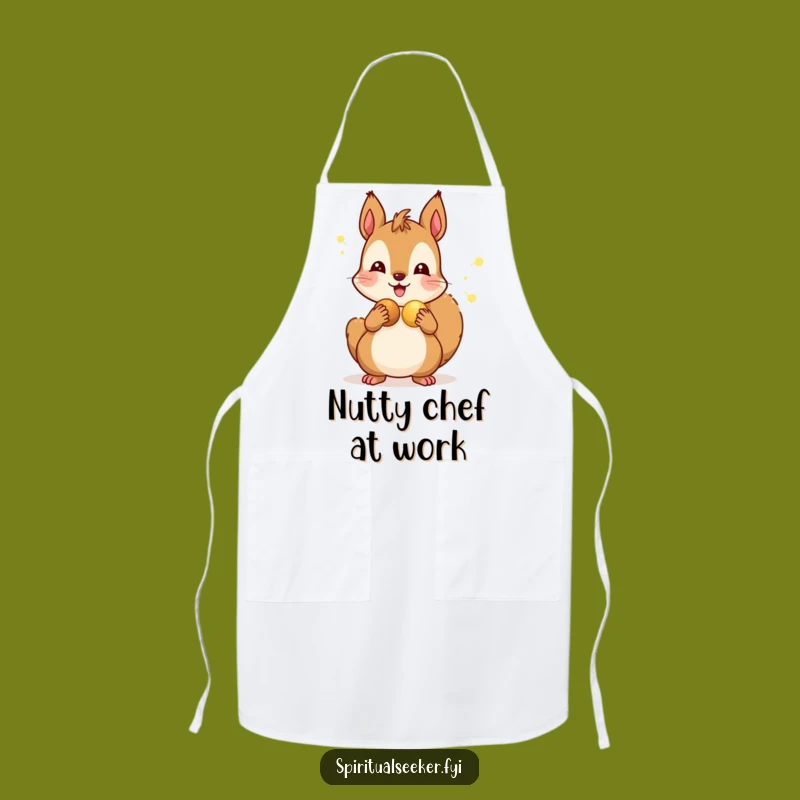 Funny Squirrel Chef Apron: Glow Nuts, Kitchen Fun Gift