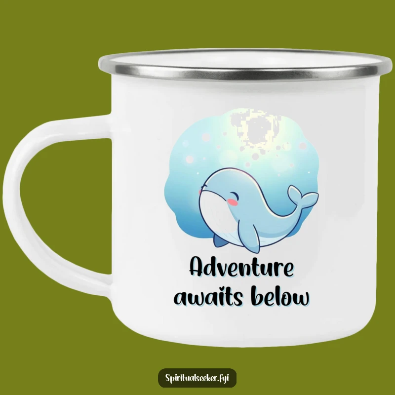 Funny Whale Camping Mug, Magical Glow Outdoor Sip, Thoughtful Gift