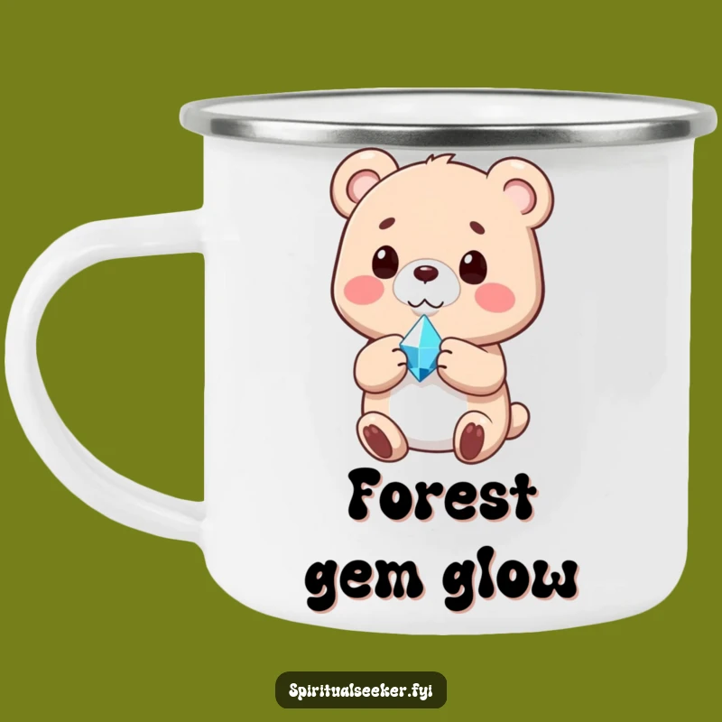 Funny Camping Mug: Content Bear Crystal Mug for Peaceful Outdoors