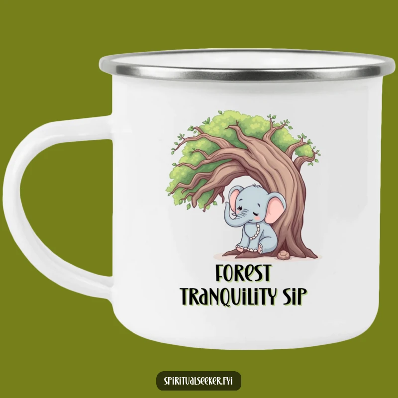 Funny Elephant Tree Hugger Camping Mug: Durable & Peaceful Outdoor Companion Gift