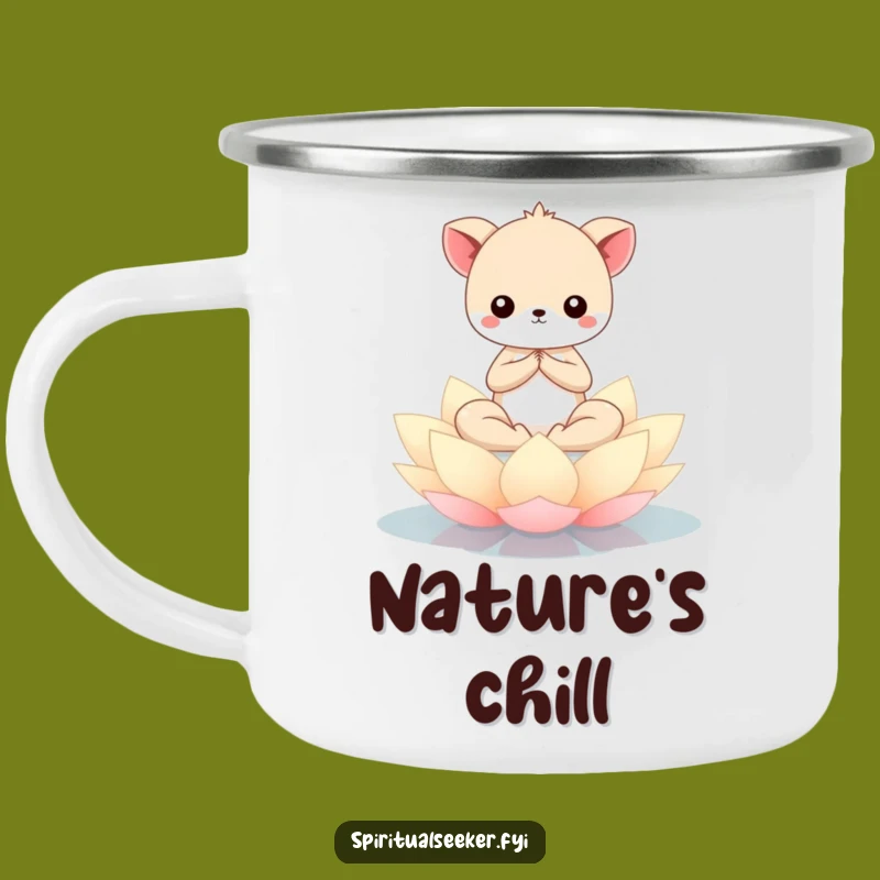 Durable Funny Kawaii Animal Camping Mug - Serene Outdoor Sip Companion Gift
