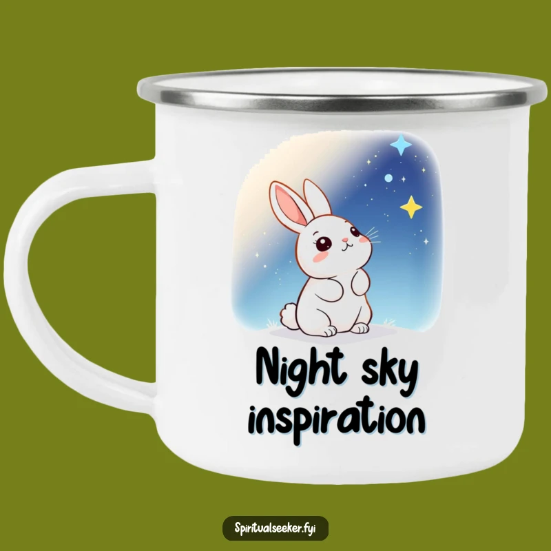 Funny Kawaii Rabbit Starry Camping Mug - Cosmic Adventure Cup, Great Funny Gift