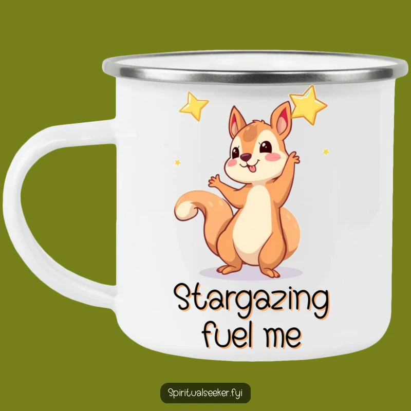 Funny Squirrel Star Camping Mug: Adventure with Dreams, Perfect Outdoor Funny Gift