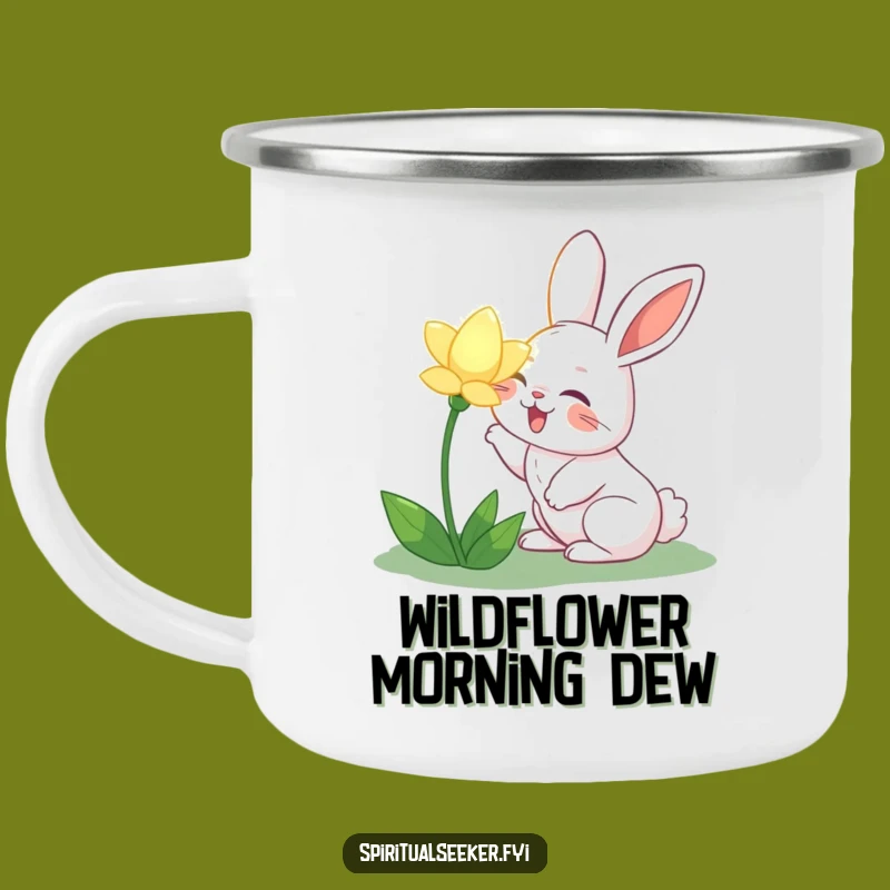 Funny Joyful Rabbit Camping Mug: Garden Sips, Perfect Funny Gift!