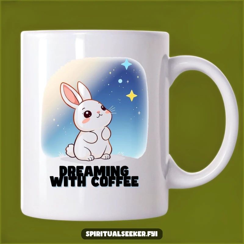 Funny Kawaii Rabbit Starry Mug - Wonderstruck Character, Perfect Dreamy Funny Gift
