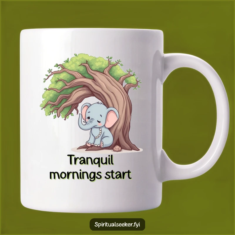 Funny Elephant Tree Hugger Mug: Peaceful & Kind Gift for Nature Lovers