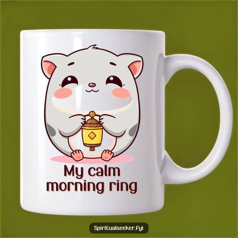 Funny Kawaii Animal Chime Mug: Serene Balance, Peaceful Funny Gift