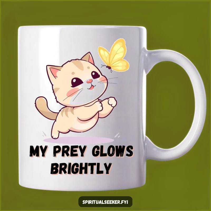Funny Kawaii Cat Butterfly Mug - Perfect Playful Gift for Cat Lovers