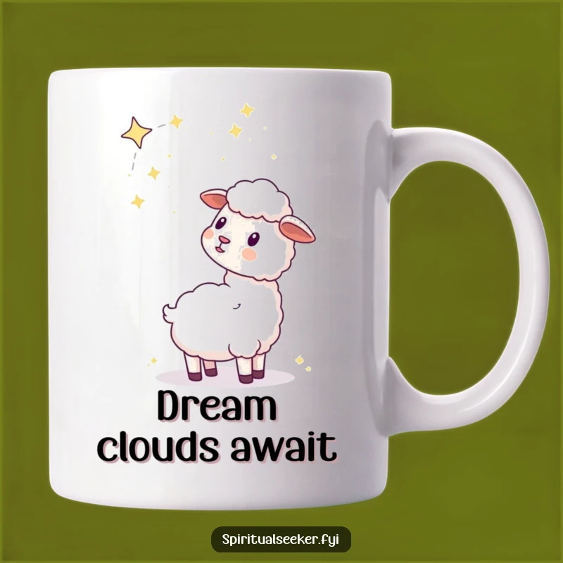 Funny Kawaii Sheep Constellation Mug - Dreamy Celestial Gift Idea