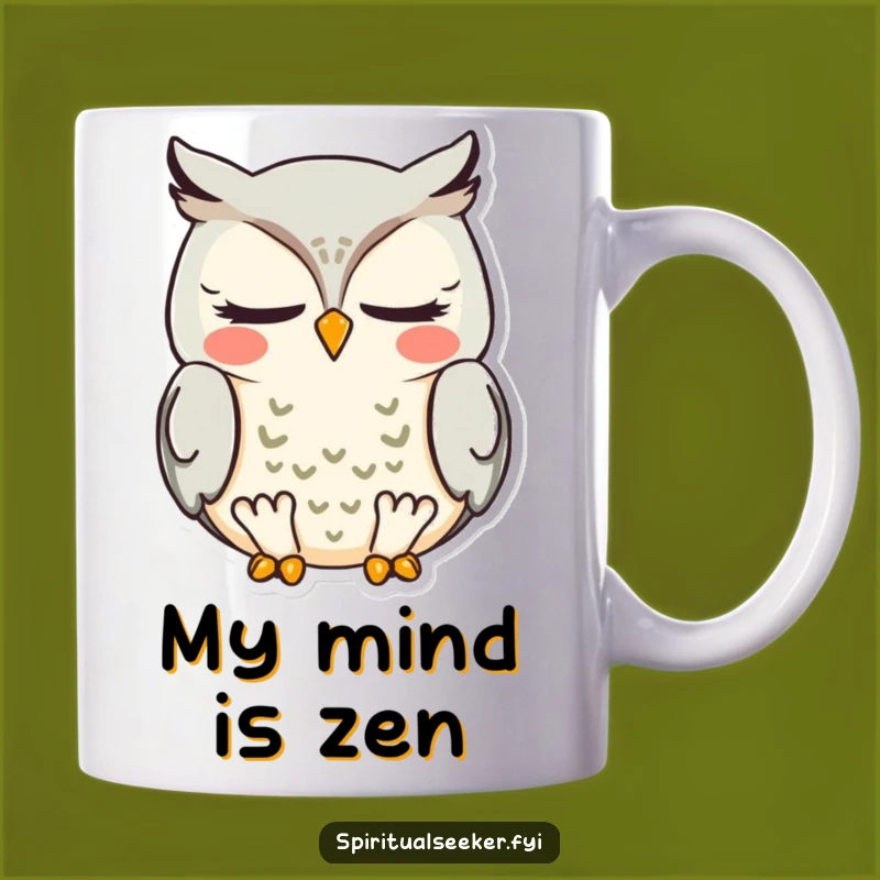 Funny Meditating Owl Mug: Zen Master Bird, Perfect Calm Gift