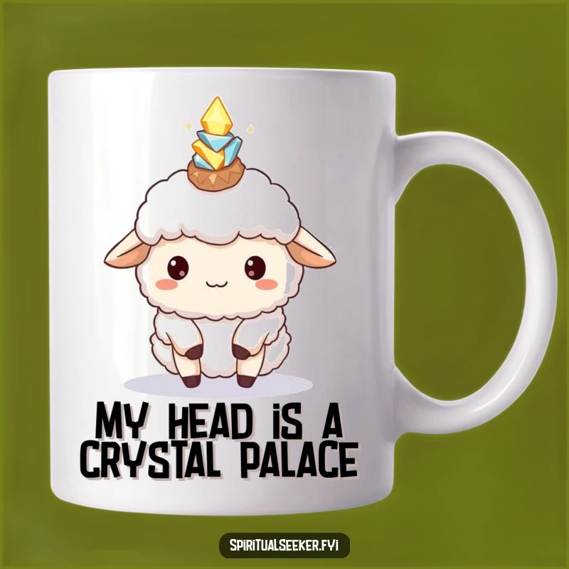Funny Sheep Crystal Balance Mug: Adorable Fluffy Sheep Holder, Perfect Funny Gift