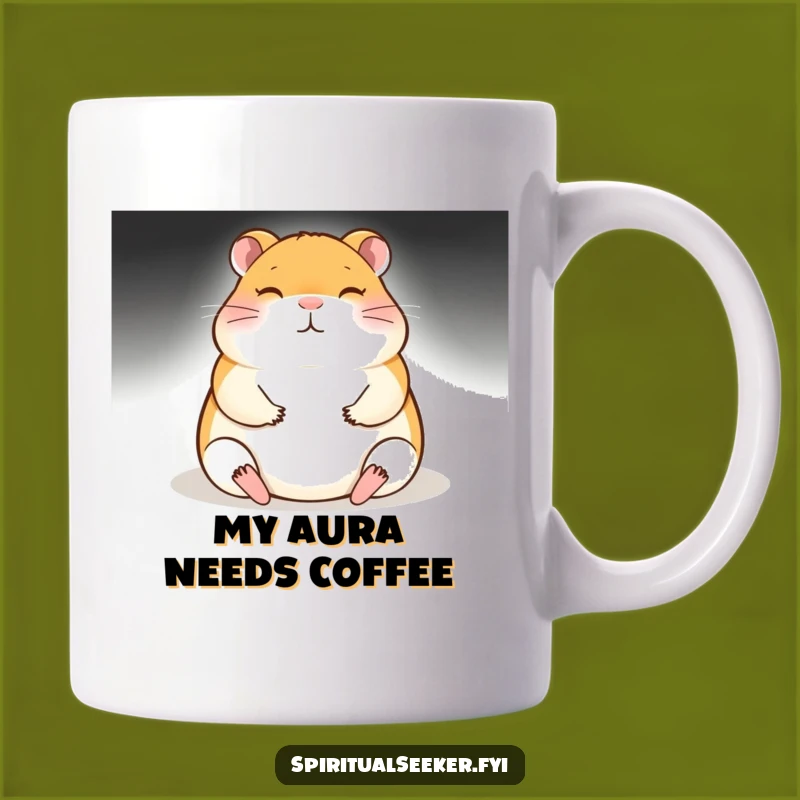 Funny Meditating Hamster Mug: Zen Glow Animal, Perfect Funny Gift!