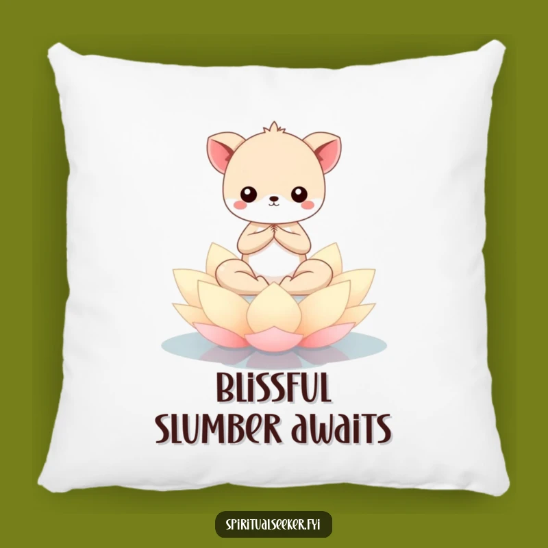 Comfy Funny Kawaii Animal Pillow - Soft and Serene Meditation Cushion Gift