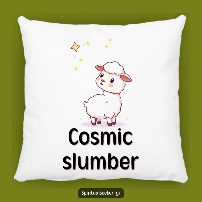 Funny Kawaii Sheep Pillow - Celestial Constellation Cozy Gift