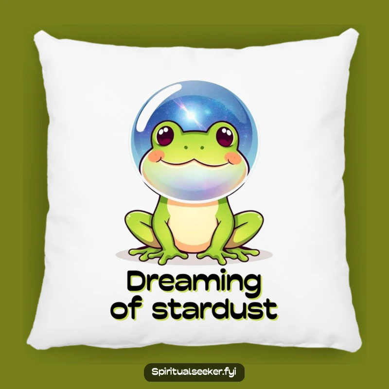 Cozy Funny Frog Galaxy Pillow: Dreamy Cosmic Comfort
