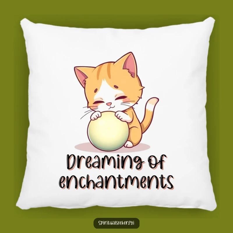 Funny Curious Cat Pillow: Soft Orb Explorer Cushion, Cozy Gift