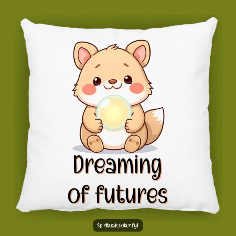 Funny Kawaii Fortune Teller Animal Pillow - Cozy Crystal Ball Cushion