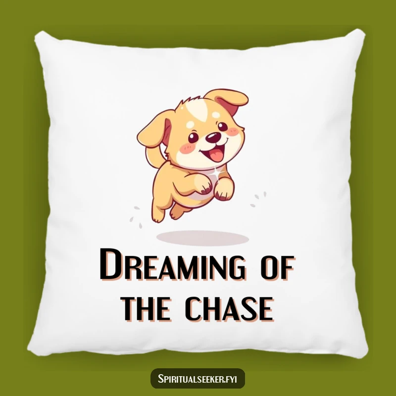 Funny Playful Dog Pillow: Soft Light Chaser Cushion, Cozy Gift