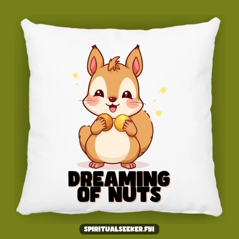 Funny Squirrel Comfort Pillow: Cheerful Glow Nuts Huggable Gift