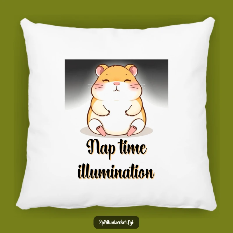Funny Meditating Hamster Pillow: Soft Glow Comfort, Amazing Funny Gift!