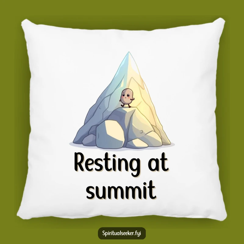 Funny Pebble Pillow - Cozy Determination & Humorous Decor