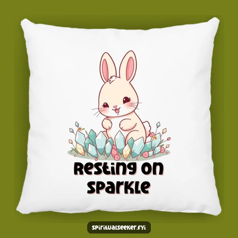 Funny Happy Rabbit Pillow: Soft Crystal Gardener Cushion, Cozy Gift