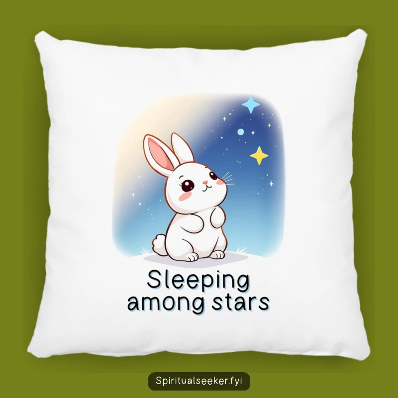 Funny Kawaii Rabbit Starry Pillow - Cozy Dream Accent, Adorable Funny Gift