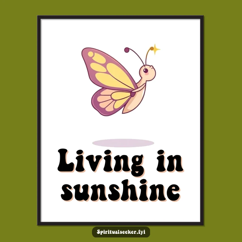 Funny Digital Art Print: Dancing Butterfly in Light, a Whimsical Humor Download Gift