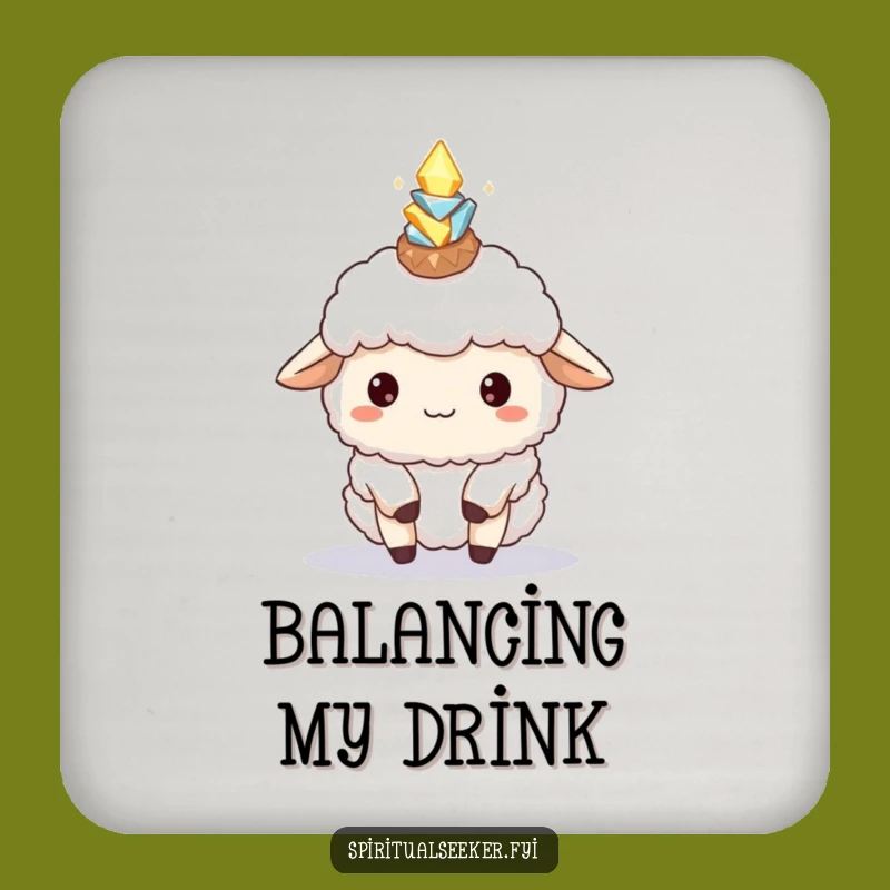 Funny Sheep Crystal Balance Coaster: Table Protection, Perfect Funny Gift