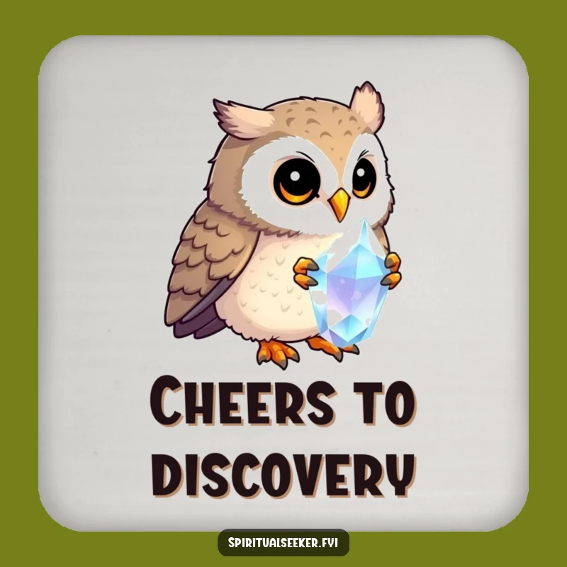 Funny Curious Owl Coaster: Protect Your Table with Wisdom, Great Funny Gift!