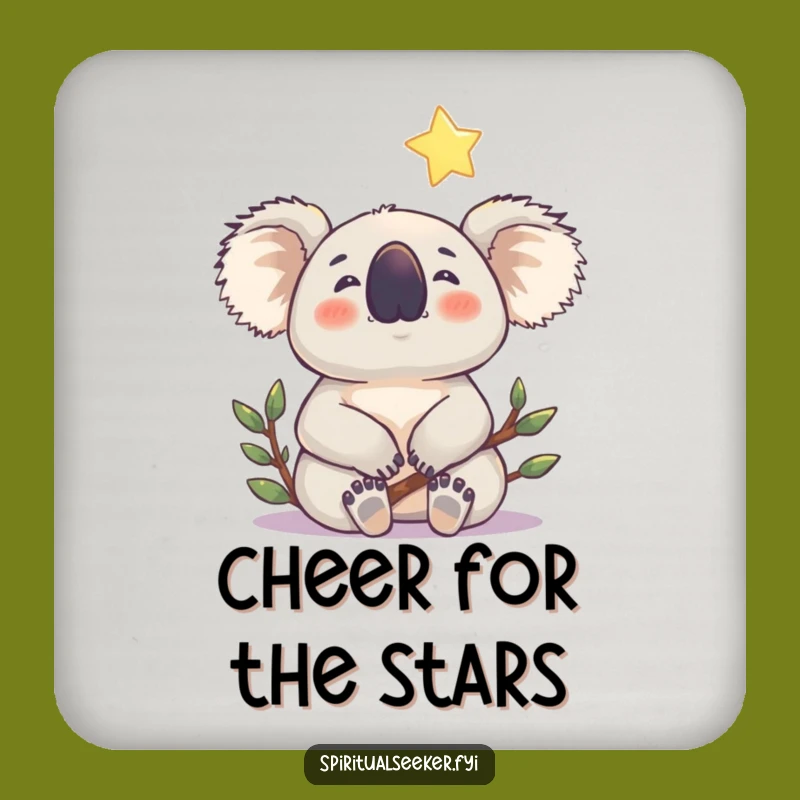 Funny Koala Star Coasters: Protect Surfaces with Dreamy Humor
