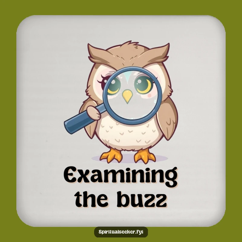 Funny Owl Aura Coaster Set: Protect Tables with Mystic Charm