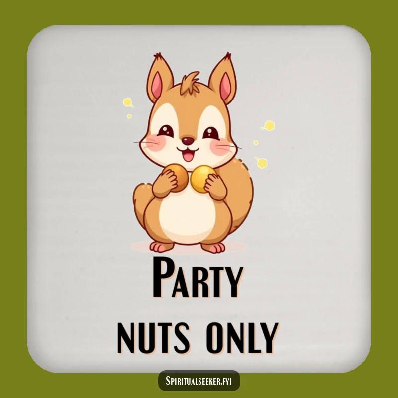 Funny Squirrel Coaster Set: Glow Nuts, Party Protection Gift