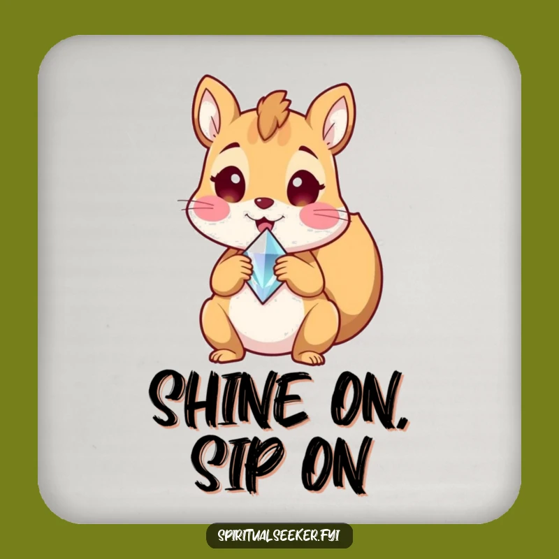 Funny Squirrel Crystal Coaster: Protect Surfaces with Sparkle