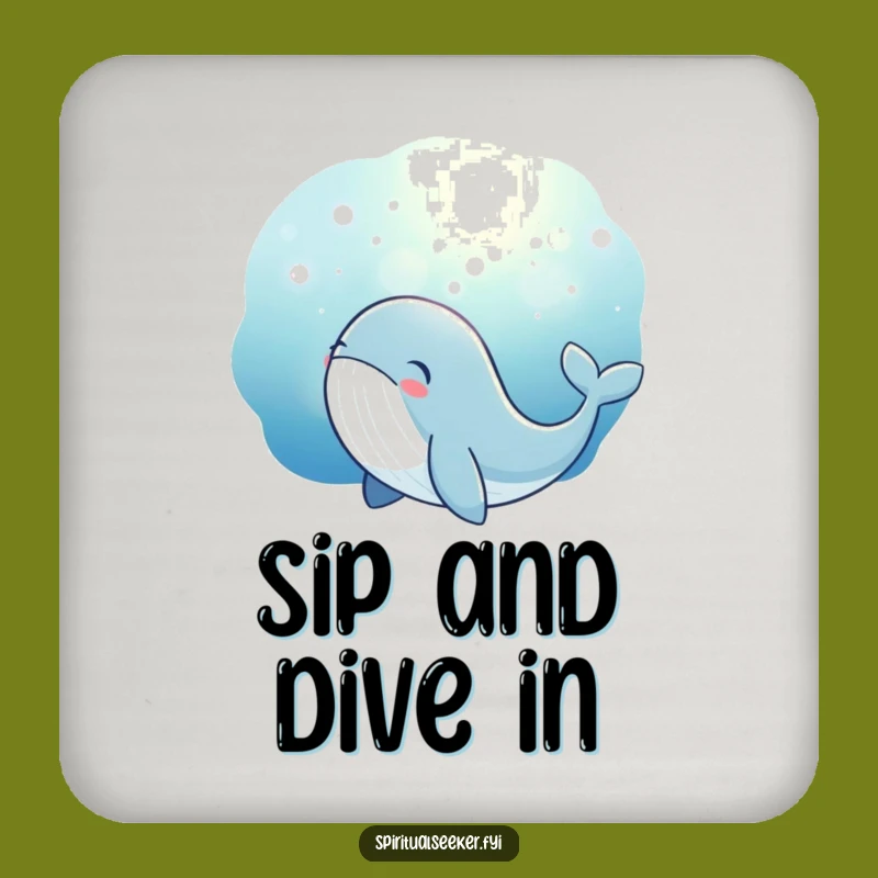 Funny Whale Coaster, Magical Glow Protection, Thoughtful Drink Gift