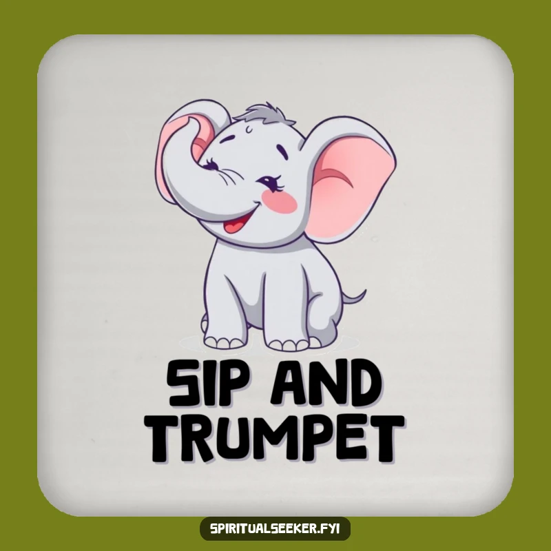 Funny Elephant Joy Coaster: Protect Surfaces with Happy Trumpets.