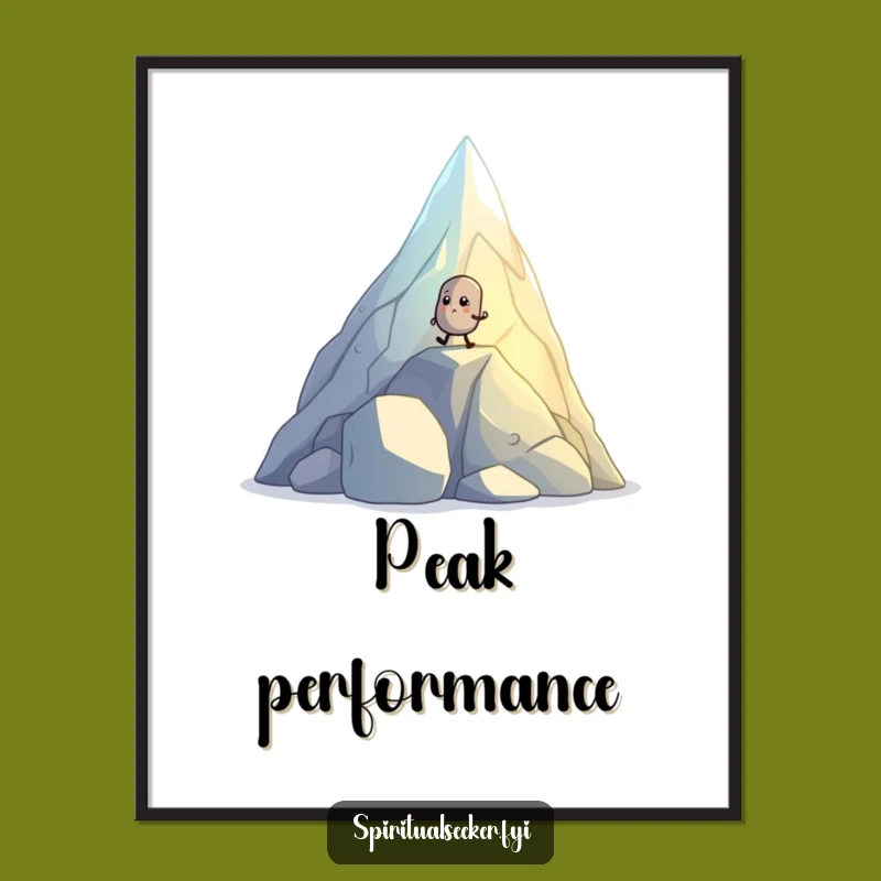 Funny Pebble Hiker Poster - Motivational Art & Humorous Decor Gift