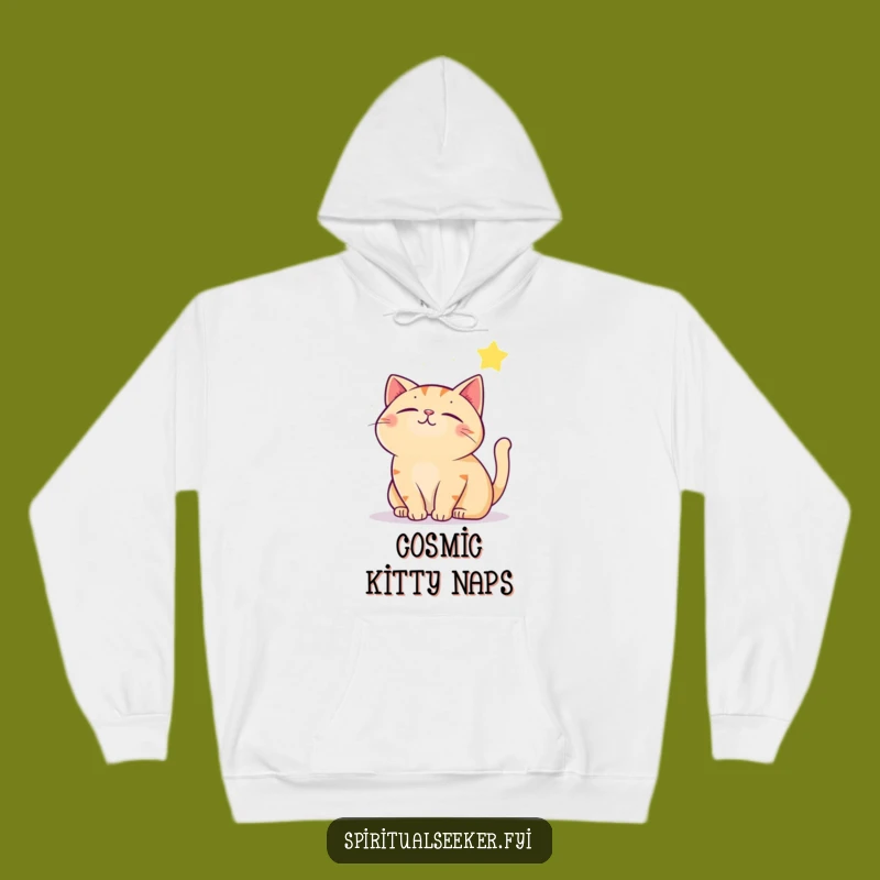 Funny Contented Cat Hoodie: Cozy Stargazing, Ultimate Funny Gift Idea!