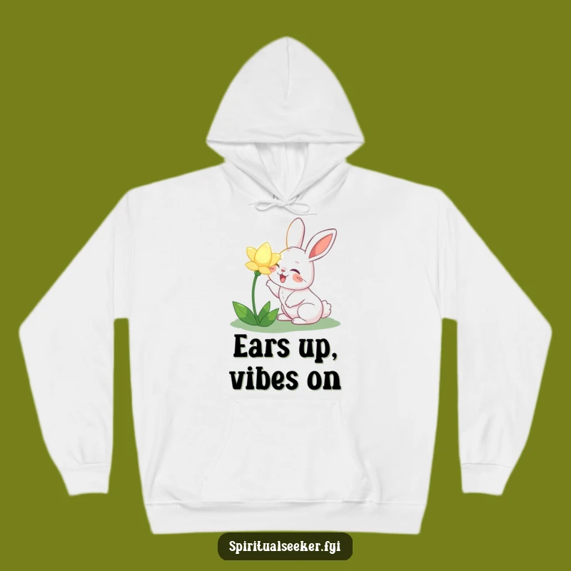 Funny Joyful Rabbit Hoodie: Cozy Garden Vibes, Ultimate Funny Gift Idea!