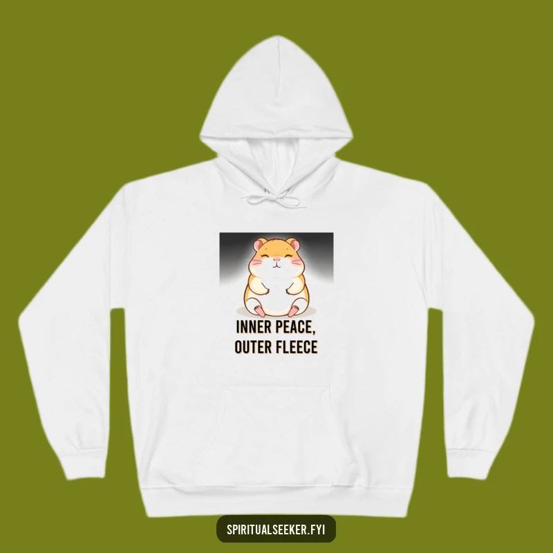 Funny Meditating Hamster Hoodie: Cozy Glow, Ultimate Funny Gift Idea!