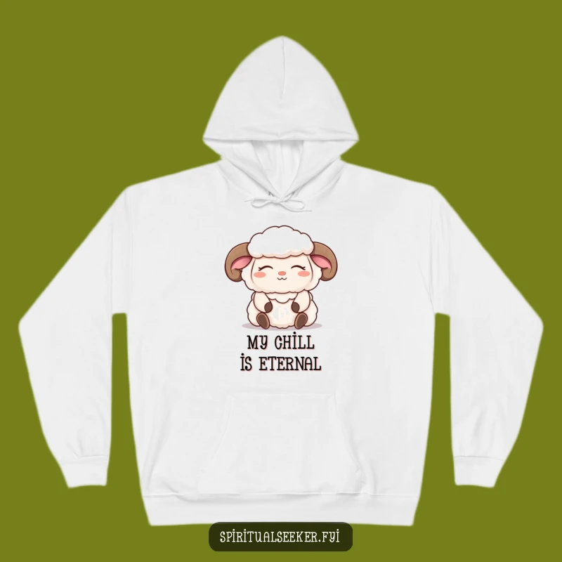 Funny Meditating Sheep Hoodie: Cozy Serenity and a Smile, Your New Favorite Funny Gift