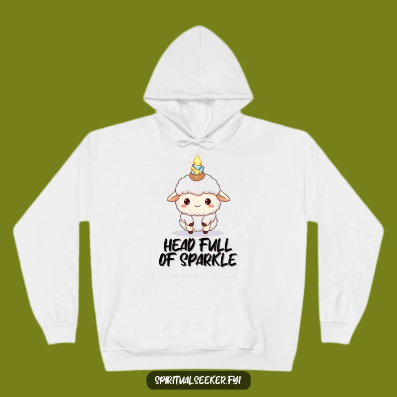 Funny Sheep Crystal Balance Hoodie: Cozy Fluffy Sheep Sweatshirt, Great Funny Gift