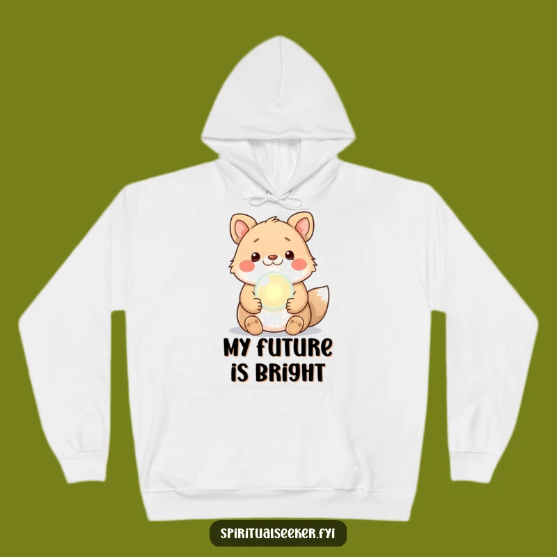 Cozy Funny Kawaii Fortune Teller Animal Hoodie - Magical Crystal Ball Comfort