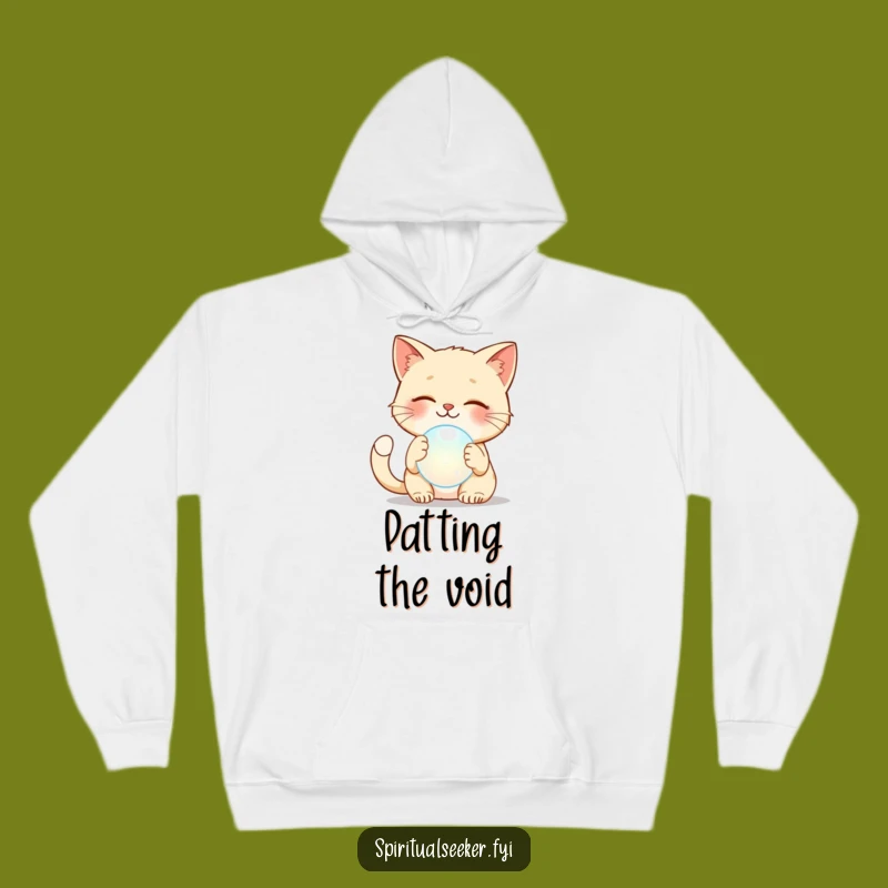 Funny Cat Patting Orb Hoodie: Cozy and Hilarious Gift for Cat Fanatics